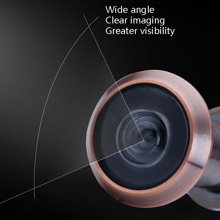 2 PCS Security Door Cat Eye HD Glass Lens 200 Degrees Wide-Angle Anti-Tiny Hotel Door Eye, Specification: 16mm Red Bronze