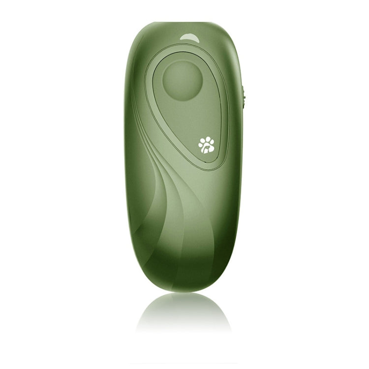 Portable Dog Repeller Adjustable Frequency Ultrasonic Dog Training Device(ArmyGreen)