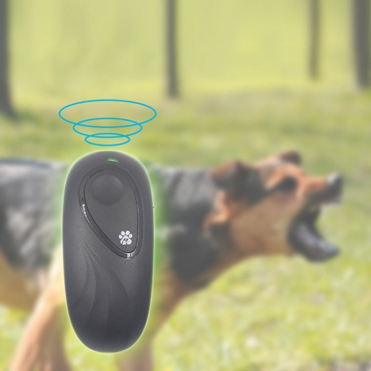 Portable Dog Repeller Adjustable Frequency Ultrasonic Dog Training Device(Gray)