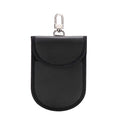 2 PCS Car Key Ring RFID Anti-Theft Key Bag Mobile Phone Signal Shield Bag Anti-Magnetic Bag(Black PU)