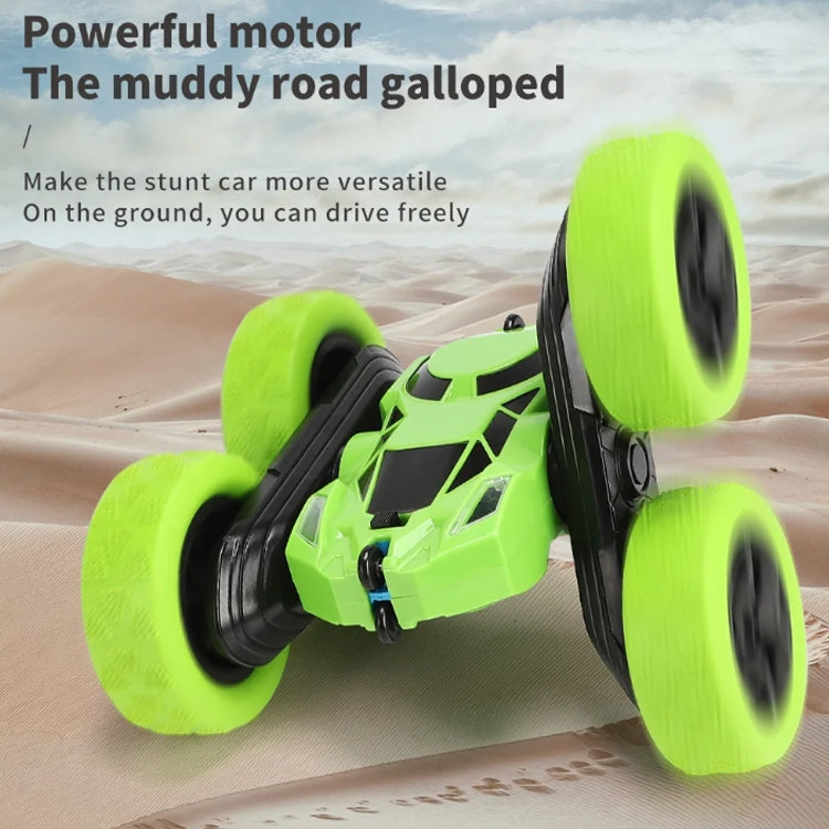 2.4G Remote Control Drift Roll Double-sided Stunt Car With Lights(Blue)