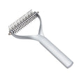 Pet Comb Zinc Alloy Double-Sided Cat Dog Cleaning Beauty Hair Removal Comb, Specification: Silver Large(Ordinary Packaging)