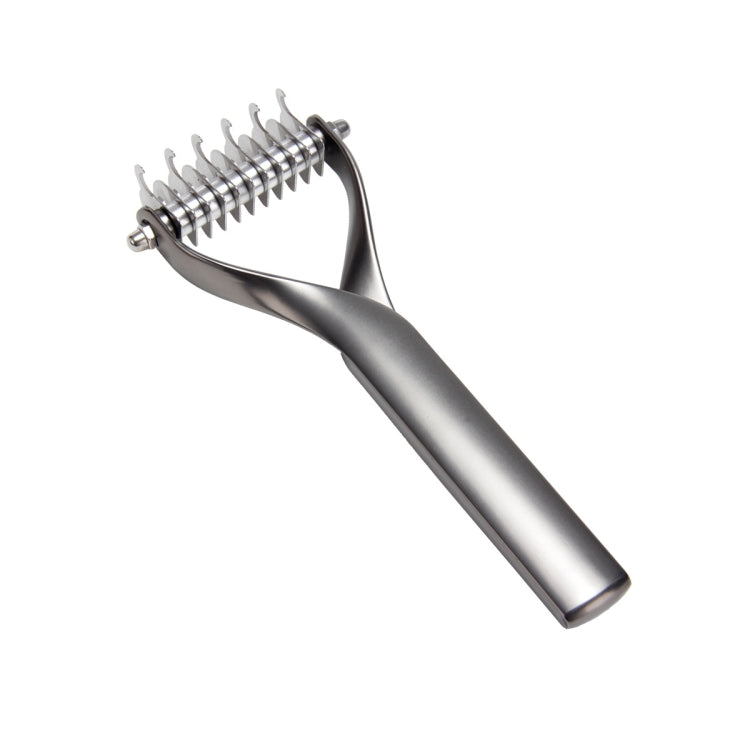 Pet Comb Zinc Alloy Double-Sided Cat Dog Cleaning Beauty Hair Removal Comb, Specification: Black Small(Ordinary Packaging)