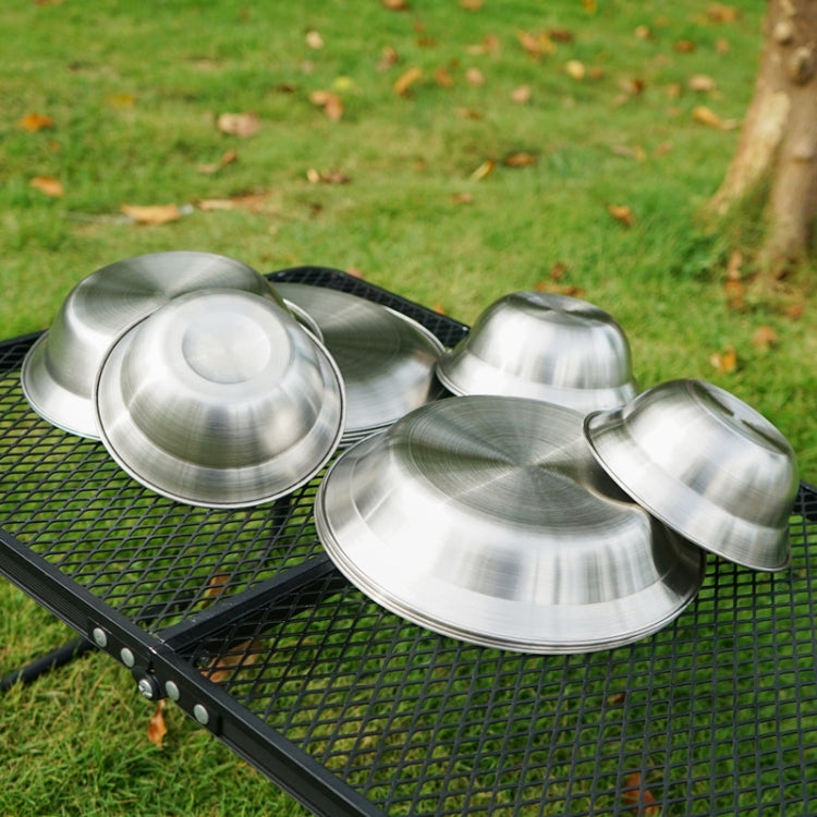 16 PCS / Set CLS Outdoor Stainless Steel Tableware Portable Camping Dinner Bowl Plate Kit