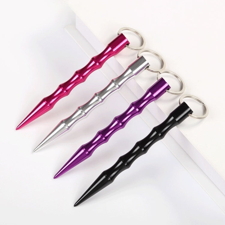 Outdoor Anti-Wolf Supplies Equipment Pen Stick With Key Ring(Silver)