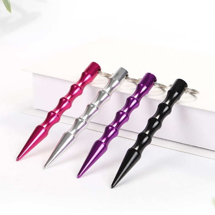 Outdoor Anti-Wolf Supplies Equipment Pen Stick With Key Ring(Purple)