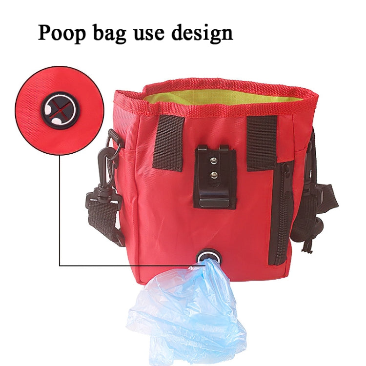 Pet Training Bag Snack Bag Outdoor Waist Bag Portable Two-In-One Foldable Multifunctional Bag(Black)