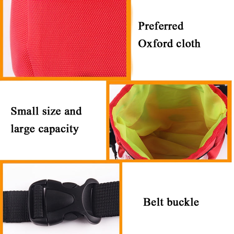 Pet Training Bag Snack Bag Outdoor Waist Bag Portable Two-In-One Foldable Multifunctional Bag(Black)