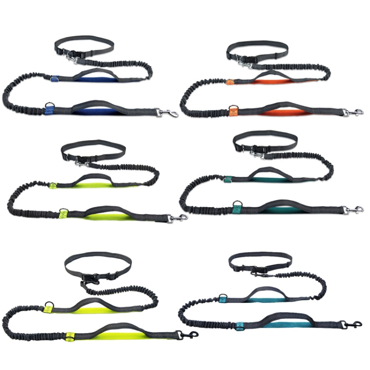 Running Reflective Double Telescopic Dog Rope Dog Chain Traction(Orange)