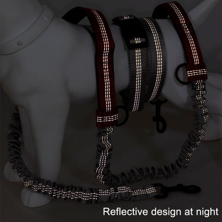 Running Reflective Double Telescopic Dog Rope Dog Chain Traction(Fluorescent Green)