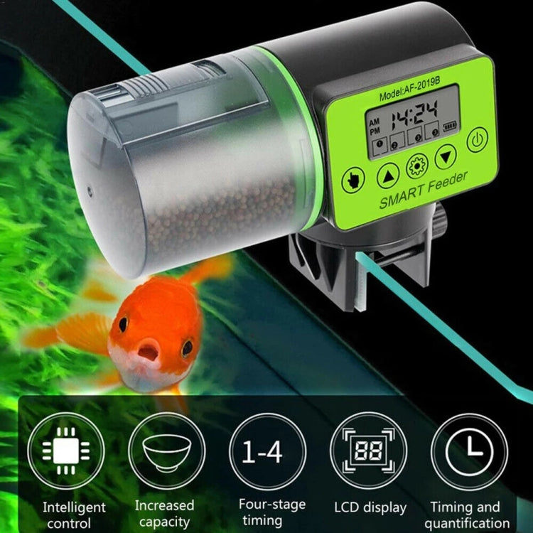AquaBlue Fish Tank Intelligent Timing Automatic Feeder Aquarium Goldfish Feeder Large Capacity Fish Feeder,Model: AF-2019B English Version