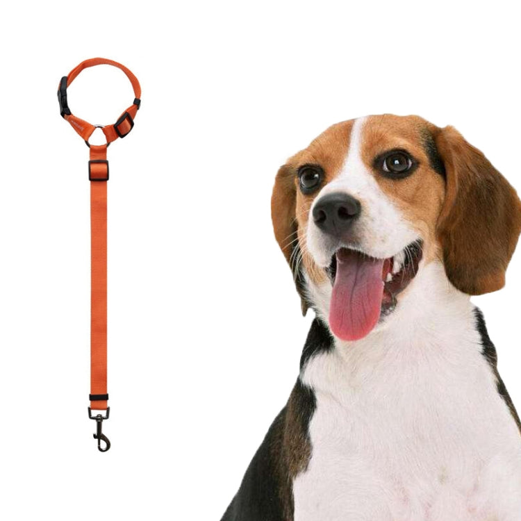 Pet Car Safety Rope Ring Dog Car Seat Belt Rear Seat Traction Rope(Orange)