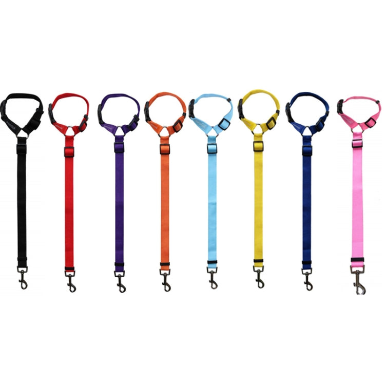 Pet Car Safety Rope Ring Dog Car Seat Belt Rear Seat Traction Rope(Orange)