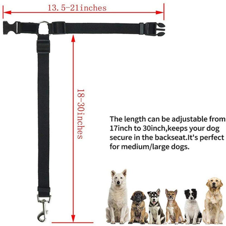 Pet Car Safety Rope Ring Dog Car Seat Belt Rear Seat Traction Rope(Pink)