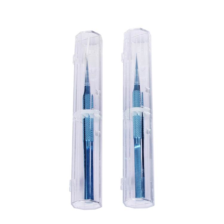 Kaisi Titanium Alloy Tweezers Repair Fingerprint Fly Line Phone Motherboard Precise Antimagnetic Electronics Tweezers(Curved BT-15)