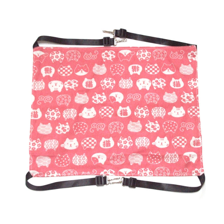 PE-160 Canvas Hanging Cat Cage Hammock Adjustable Length Swing Pet Nest, Size: L(Pink Winning Cat)