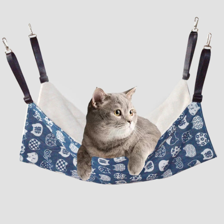 PE-160 Canvas Hanging Cat Cage Hammock Adjustable Length Swing Pet Nest, Size: L(Pink triangle)