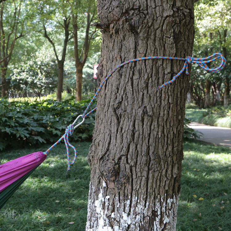 DR001 Outdoor Single Leisure Parachute Cloth Hammock Indoor Swing(Purple + Dark Green)