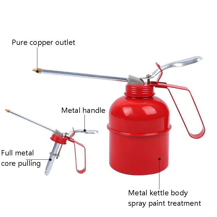 4 PCS CY-0085 Home Long Mouth Injection Device Machine Oil Pot Manual Lubrication Gear Oil Filler, Style: Metal 500ml