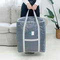 weekeight Clothing Quilt Storage Bag Household Moving  Luggage Organizer Bag, Colour: Light Gray Small