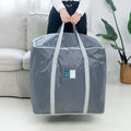 weekeight Clothing Quilt Storage Bag Household Moving  Luggage Organizer Bag, Colour: Light Gray Large