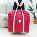 weekeight Clothing Quilt Storage Bag Household Moving  Luggage Organizer Bag, Colour: Wine Red Large