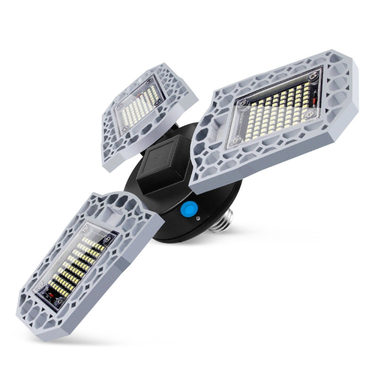 80W LED Industrial Mining Light Waterproof Light Sensor Folding Tri-Leaf Garage Lamp(White Light)