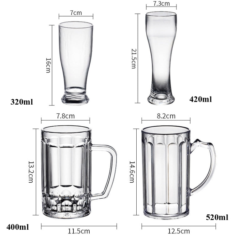 420ml No. 10   Cup  Acrylic Beer Glass KTV Bar Beer Glass