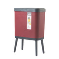VitunHOO TG3450 Long Legs Trash Can Household Trash Can With Lid(Wine Red)