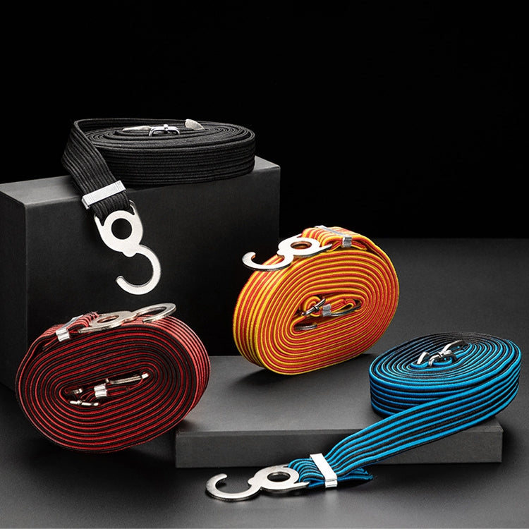 Motorcycle Bicycle Trunk Bundle Tape Pull Goods Straps Elastic Rope Rubber Band Luggage Rope, Colour: 1m (Black Red)