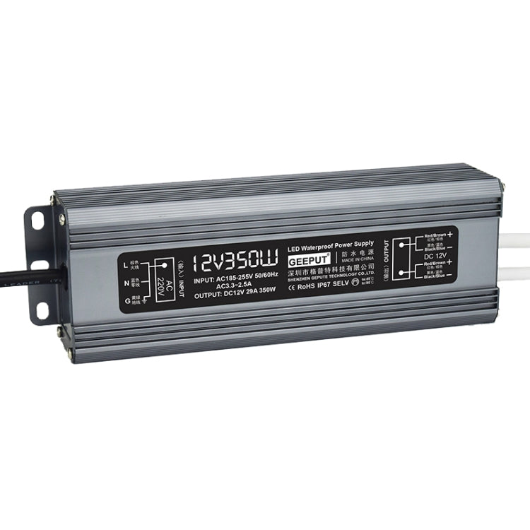 GEEPUT 220V Turn 12V LED Waterproof Power Supply Transformer, Model: 29A 350W