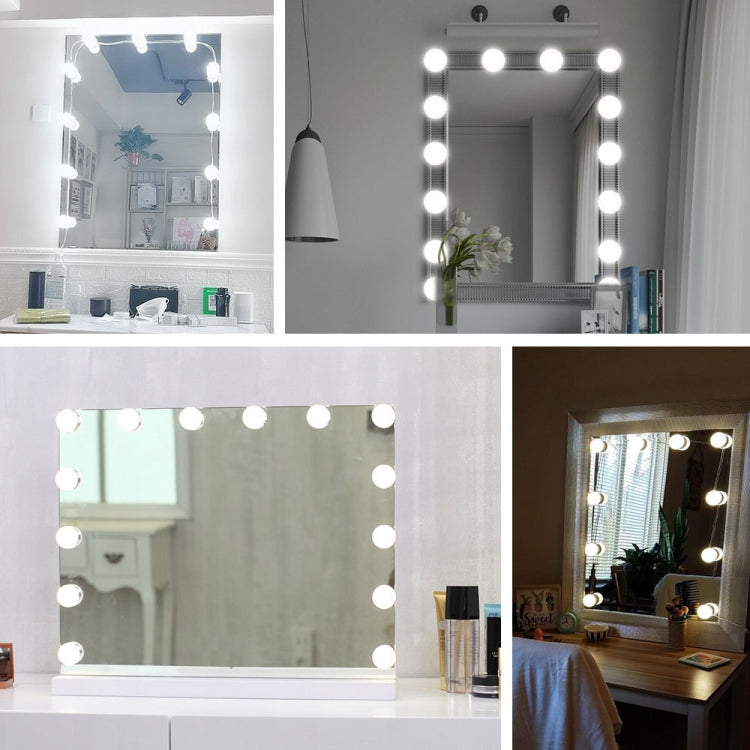 LED Makeup Lamp Mirror Front Beauty Fill Light Hand Sweep Sensation Lamp, Power source: 6 Bulbs