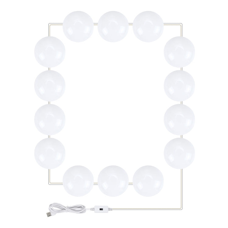 LED Makeup Lamp Mirror Front Beauty Fill Light Hand Sweep Sensation Lamp, Power source: 14 Bulbs