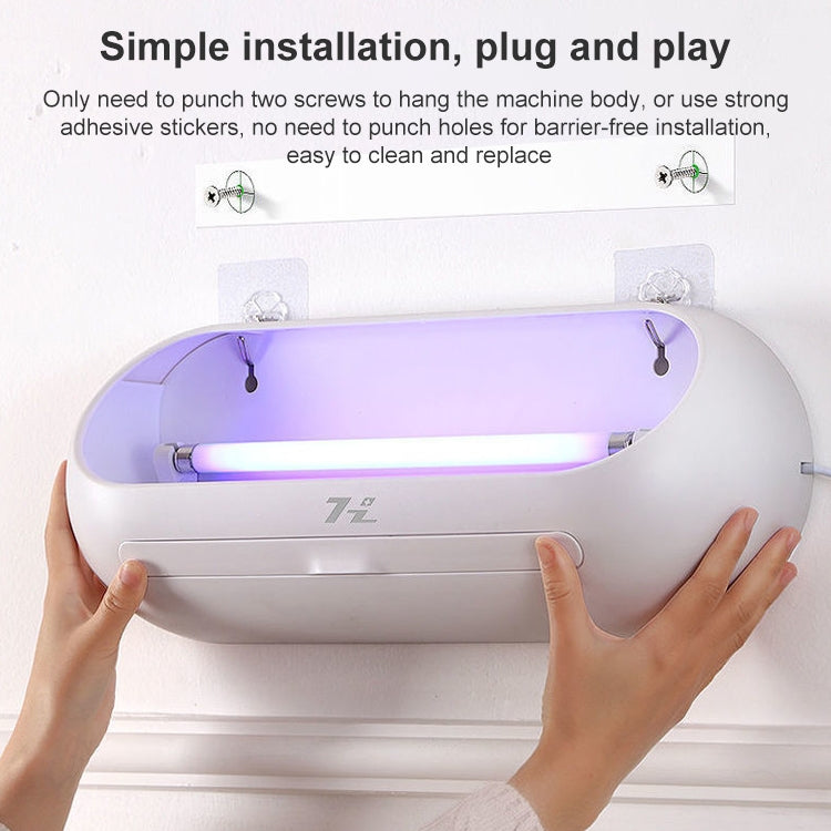 HanZhang Sticky Trap Mosquito Lamp Restaurant Hotel Hanging Electronic Fly Killer CN Plug, Specification: White 8W Single Lamp Tube 2 Light Tube