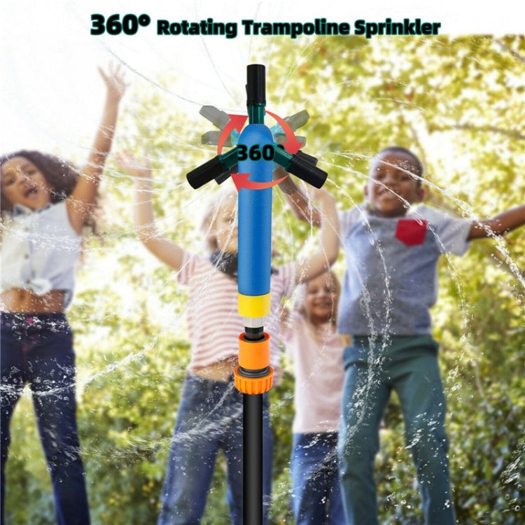 Trampoline 360 Degree Automatic Rotating Sprinkler Gardening Water Toy,Size:  Large (Green)