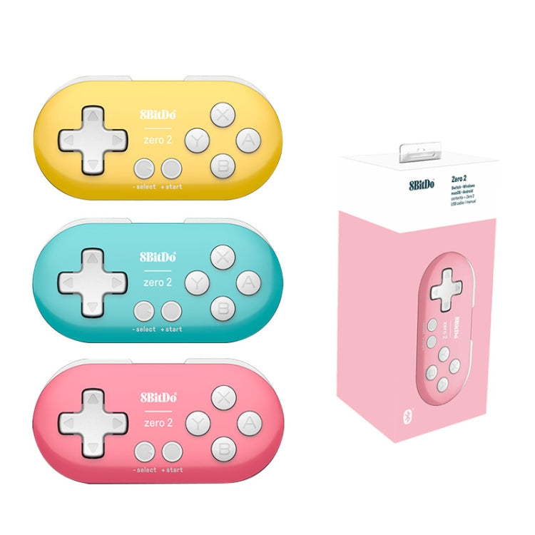 8Bitdo Zero2 Wireless Bluetooth Mini Handle For Switch / Windows / Android / MacOS / Steam / Respeberr(Pink)