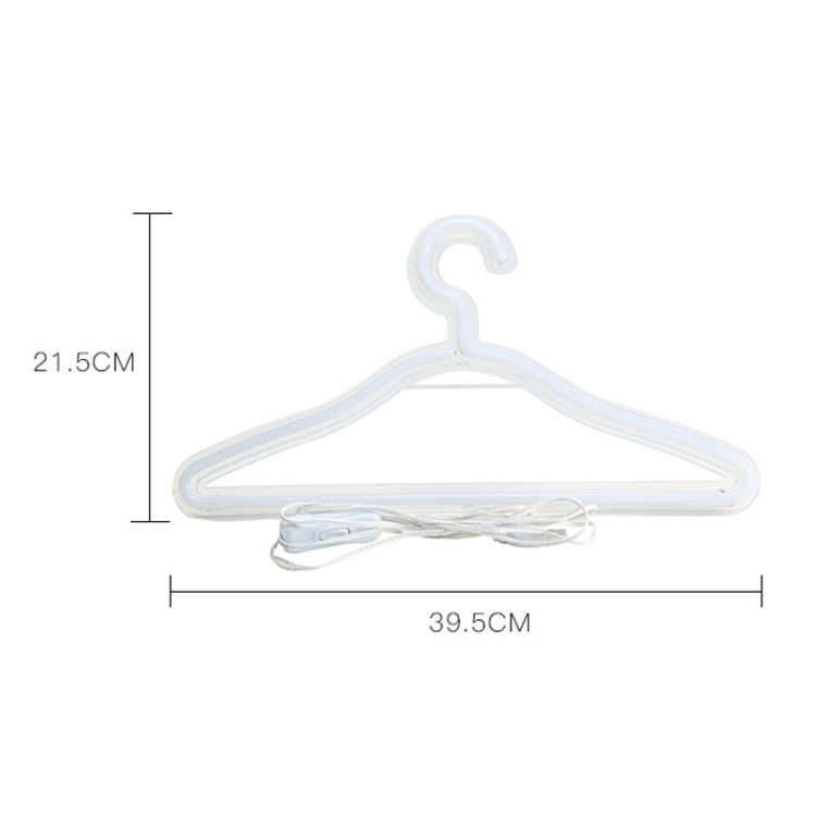 HS-20002 LED Coat Hanger Neon Light Room Decoration Lantern Holiday Light(Pink Light)