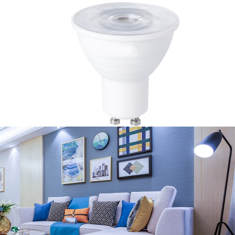 LED Light Cup 2835 Patch Energy-Saving Bulb Plastic Clad Aluminum Light Cup, Power: 7W 12 Beads(GU10 Transparent Cover (Cold Light))
