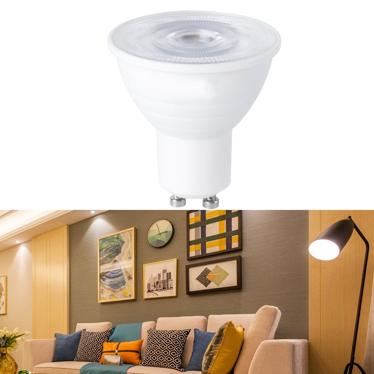 LED Light Cup 2835 Patch Energy-Saving Bulb Plastic Clad Aluminum Light Cup, Power: 7W 12 Beads(GU10 Transparent Cover (Warm Light))