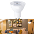 LED Light Cup 2835 Patch Energy-Saving Bulb Plastic Clad Aluminum Light Cup, Power: 7W 12 Beads(GU10 Transparent Cover (Warm Light))