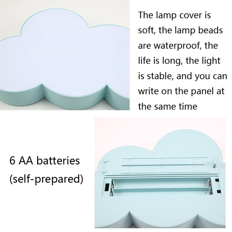 HS-007 LED Letter DIY Cloud Erasable Message Board Confession Lamp(Black)