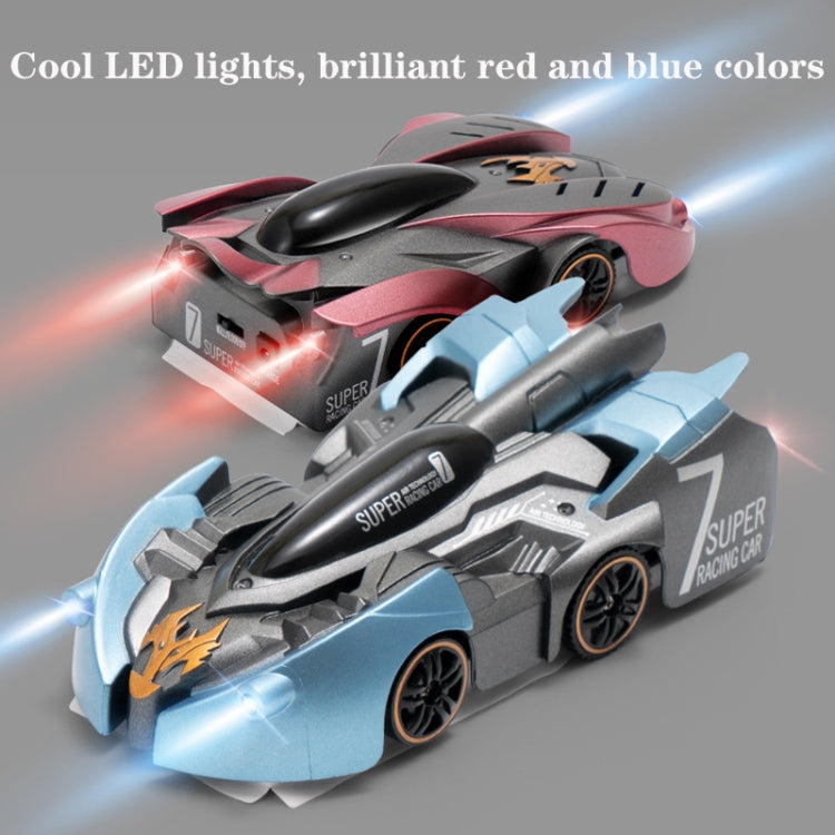 Remote Control Wall Climbing Car Mini Electric Remote Control Car Children Toy(Red Charge Watch RC Edition)