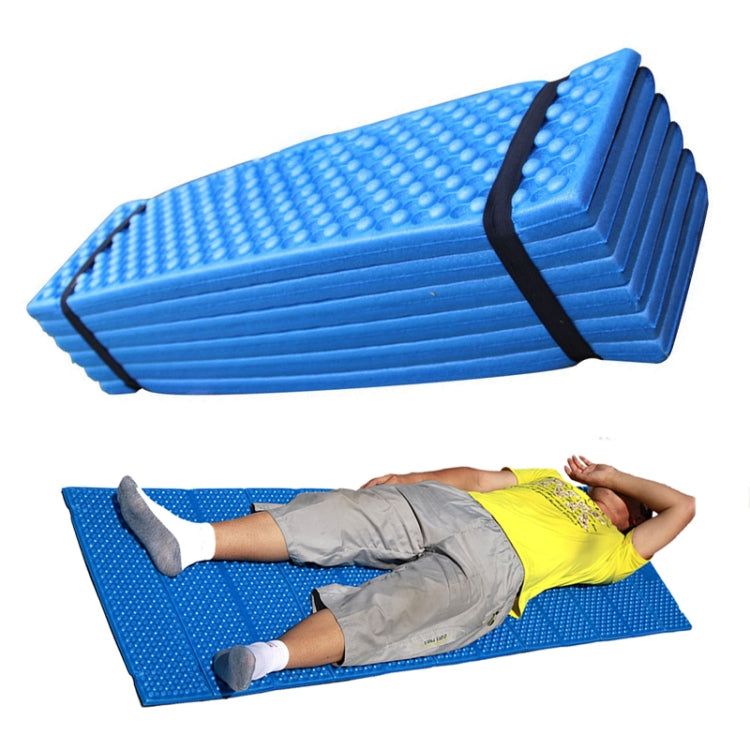 Outdoor Egg Nest Folding Moisture-Proof Pad Thickening Nap Mat Portable Camping Mat(Blue+Black)