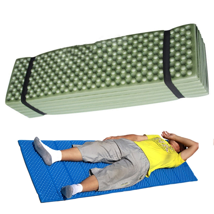 Outdoor Egg Nest Folding Moisture-Proof Pad Thickening Nap Mat Portable Camping Mat(Army Green+Black)