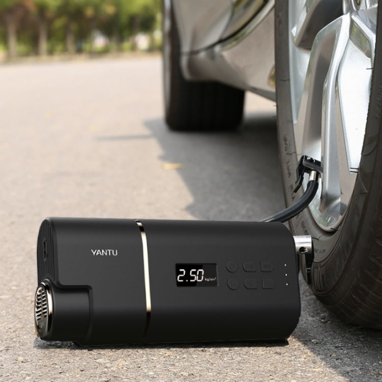YANTU A31 Car Smart Digital Display Air Pump Electric Portable Tire Pump, Specification： Wireless Version Black