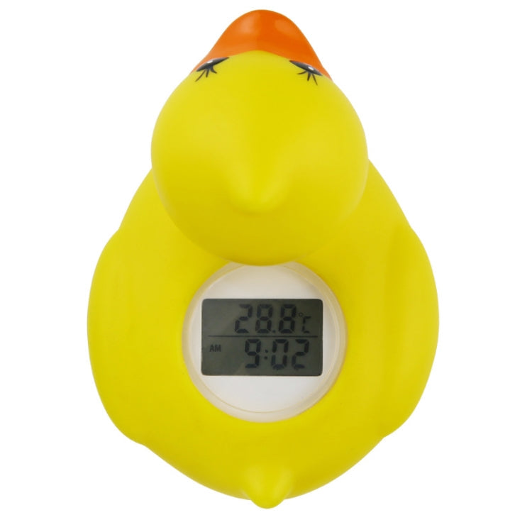 AF-023 Baby Bathing Yellow Duck Water Thermometer With Temperature and Time(Yellow)
