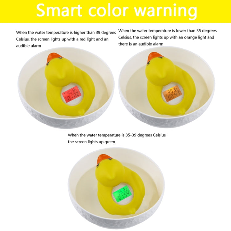 AF-023 Baby Bathing Yellow Duck Water Thermometer With Temperature and Time(Yellow)