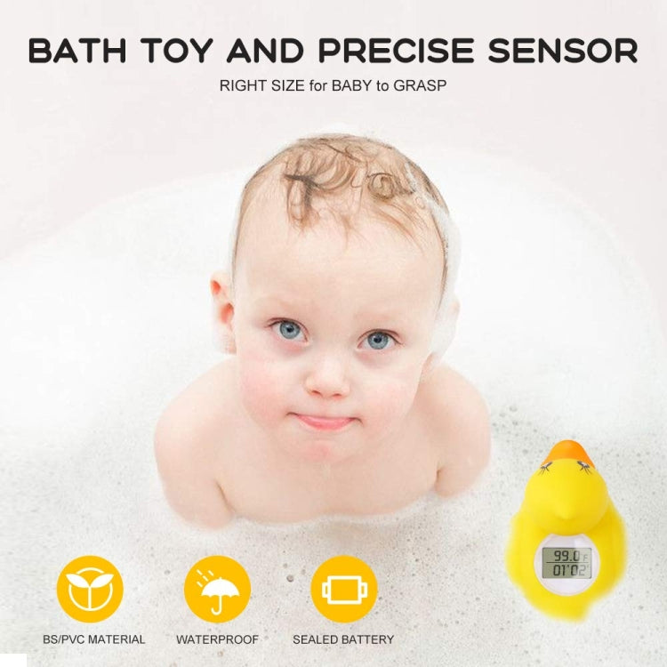 AF-023 Baby Bathing Yellow Duck Water Thermometer With Temperature and Time(Yellow)