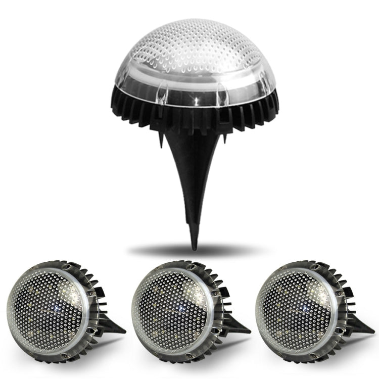 8 LEDs Solar Circular Underground Light Outdoor Waterproof Lawn Stair Light, Light Color: White Light