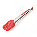 Stainless Steel Silicone Food Spatula Food Clip Barbecue Steak Clip Barbecue Baking Tool, Size: 12 Inch (Random Color Delivery)
